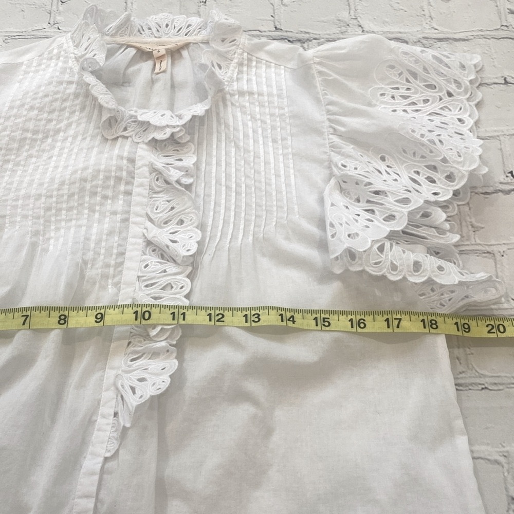 Rebecca Taylor Nouveau Eyelet Cotton Top - Picture 13 of 14